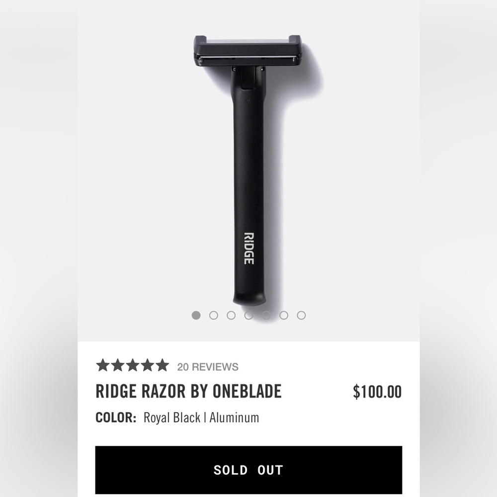Ridge Razor by OneBlade in Black